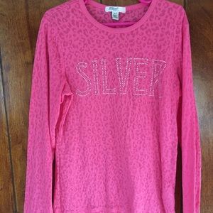 Girls Pink Silver Jean Co long sleeve